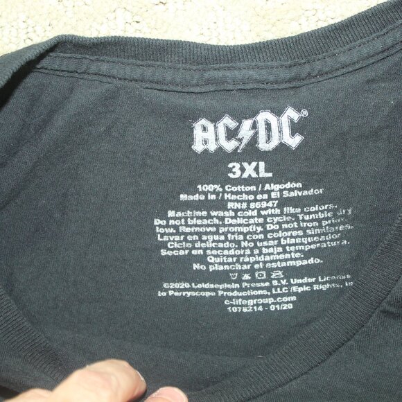 AC/DC Back in Black Unisex Size XL Black T-shirt - Picture 4 of 6
